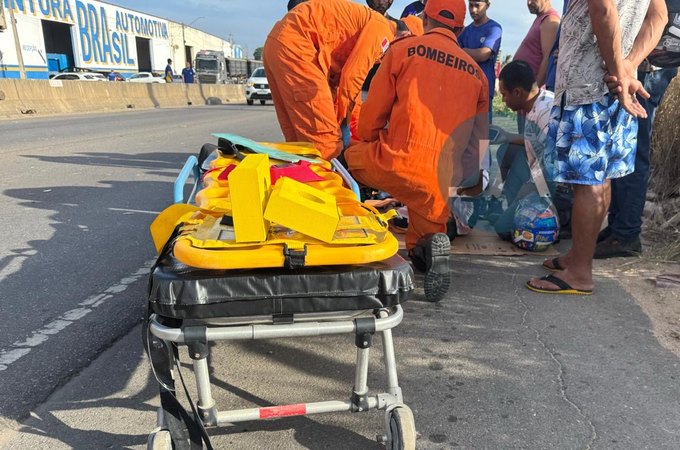 Motociclista fica ferido em colisão com carro na AL-110, em Arapiraca