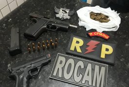 Polícia apreende pistola e prende quatro envolvidos com tráfico de drogas no interior de Alagoas