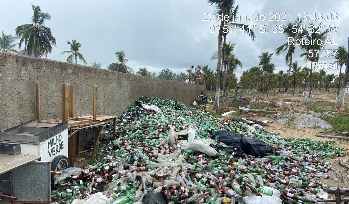 R$ 30 mil: IMA multa complexo turístico do Gunga por descarte irregular de resíduos
