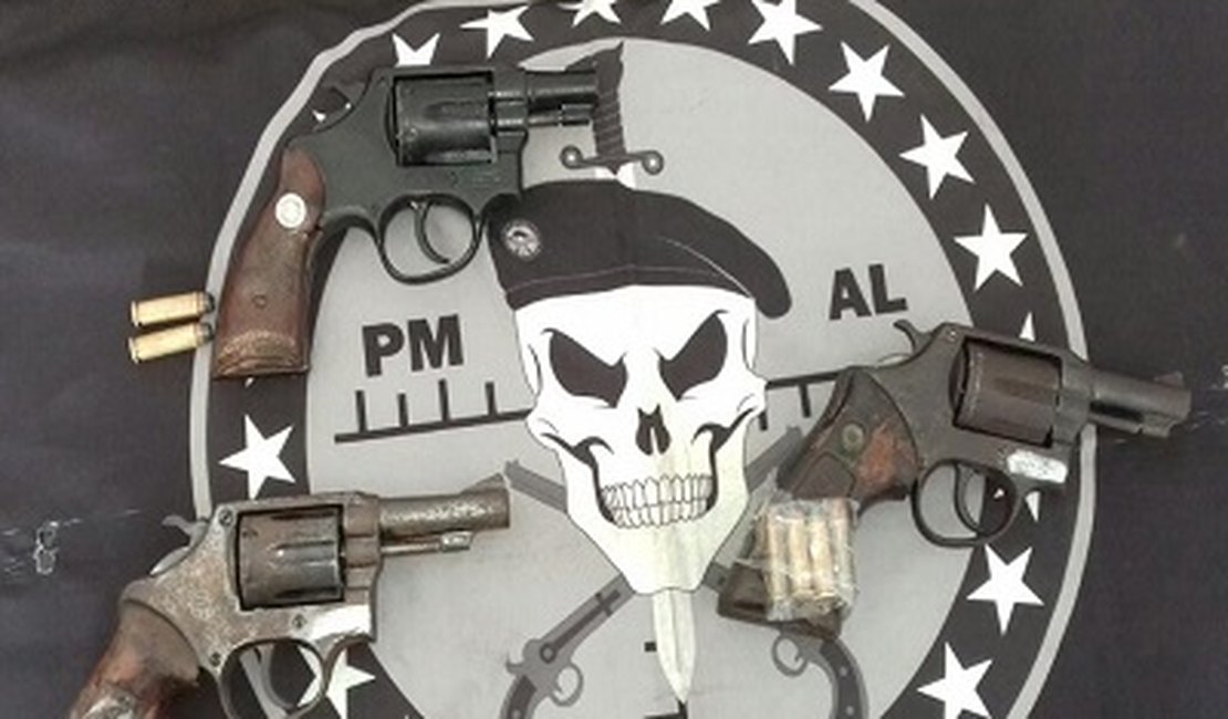 Em ações distintas, Bope efetua duas prisões e apreende três armas de fogo em Maceió