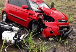 Motociclista morre ao colidir com carro de passeio na AL-105