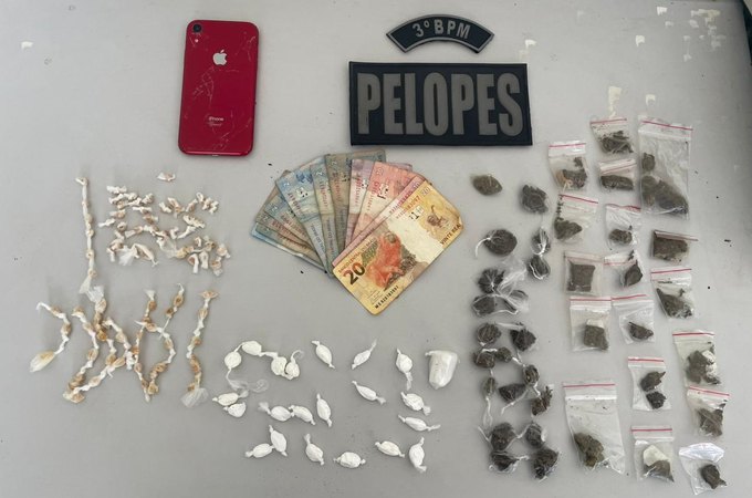 Suspeito de tráfico de drogas é preso pelo Pelopes nas proximidades do Mercado Público de Arapiraca