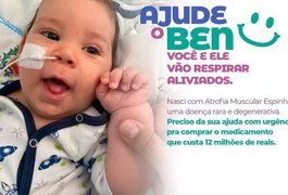 Campanha consegue arrecadar R$ 12 milhões para compra de medicamento de bebê alagoano com doença rara