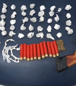 PC prende envolvidos com o tráfico de drogas e apreende arma e munições em Maribondo