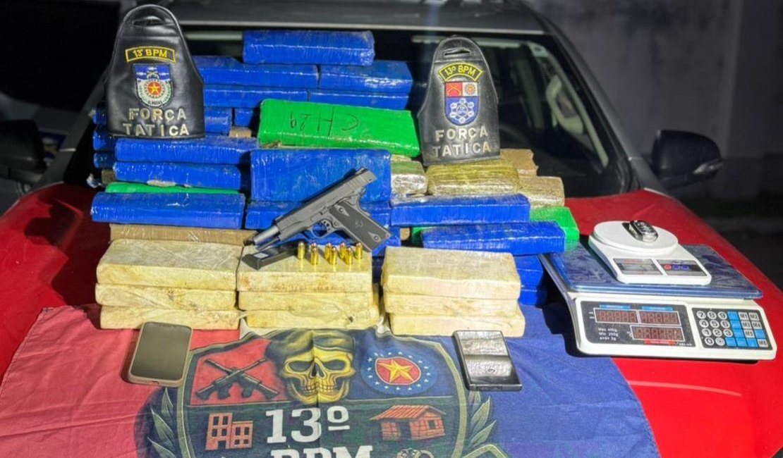 PMAL intercepta entrega de drogas e apreende mais de 62 quilos de entorpecentes