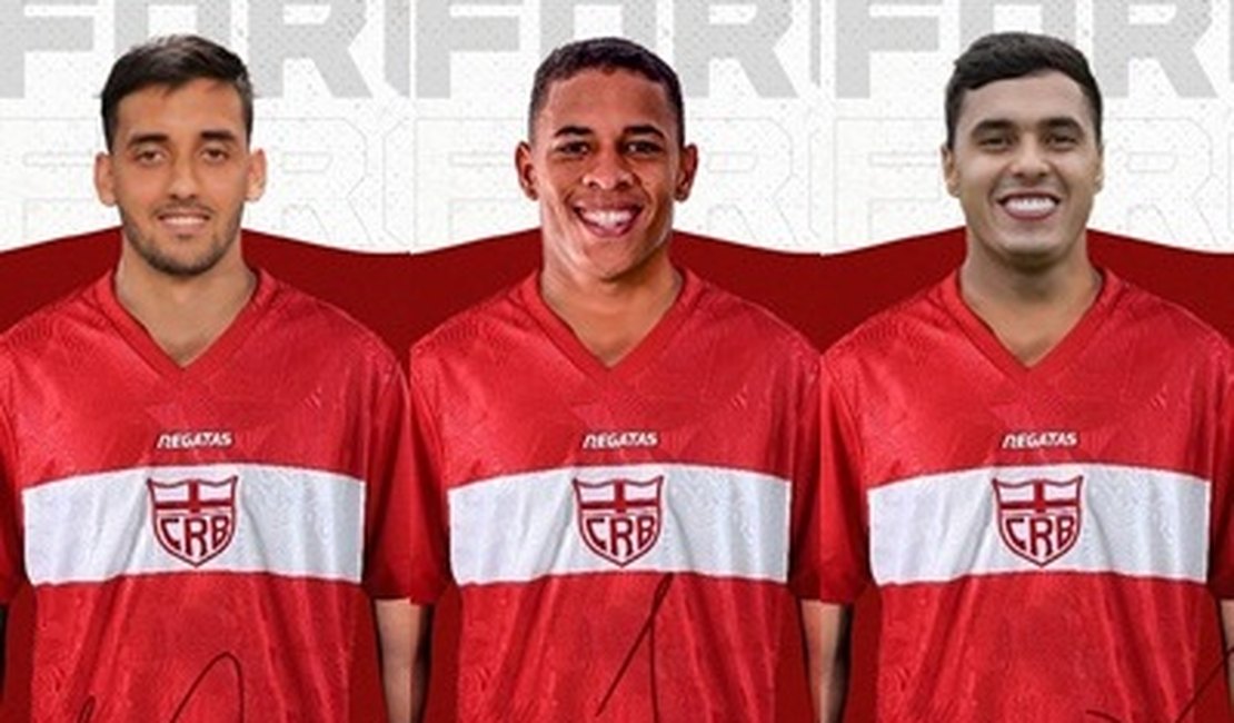 Dois atacantes e um volante são novos reforços do CRB para a Série B e Copa do Brasil