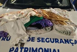 Segurança Municipal recupera peças de roupa furtadas em loja no Centro de Arapiraca