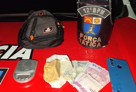 Homem é preso por tráfico de drogas na Favela da Portelinha, em Maceió