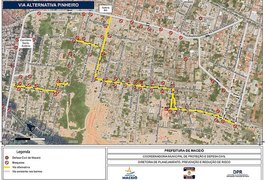 A pedido da Defesa Civil, ruas de bairros afundados serão fechadas a partir desta segunda-feira, 05