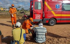 Colisão entre motos deixa feridos no bairro Planejado