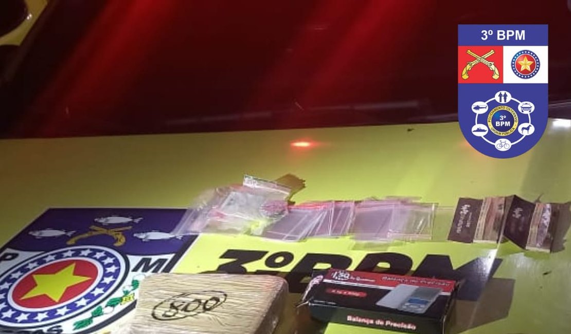 Homem é preso após denúncia de entrega de drogas, em Teotônio Vilela