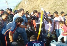 Acidente com motos deixa quatro pessoas feridas em trecho da AL-110, em Taquarana