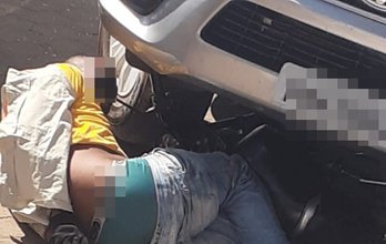 Homem reage a assalto e joga caminhonete em cima de assaltantes em Goiás