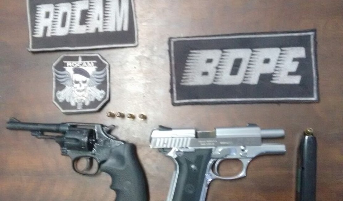 Homens são detidos com armas de fogo no bairro Boa Vista, em Arapiraca
