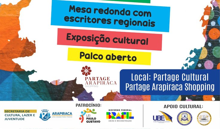 Partage Arapiraca Shopping Recebe Encontro Cultural de Escritores, Leitores e Convidados. Organizado por Susanne Messias e palestra com a Presidente da ACALA e da ﻿UBE Carla Emanuele!