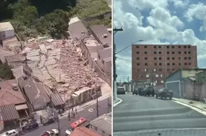 Prédio em construção desaba na zona norte de SP e deixa feridos