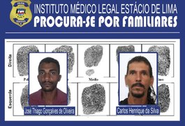 IML procura familiares de quatro homens que deram entrada em setembro, em Alagoas