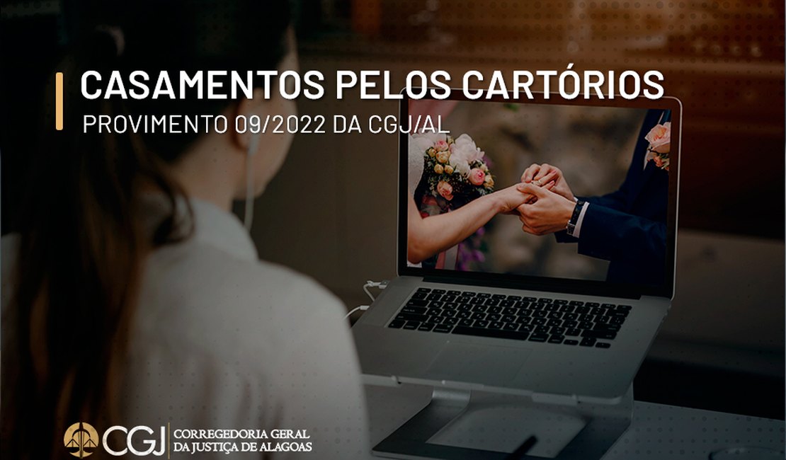 Casamento por videoconferência nos cartórios de Alagoas é regulamentado pela CGJ