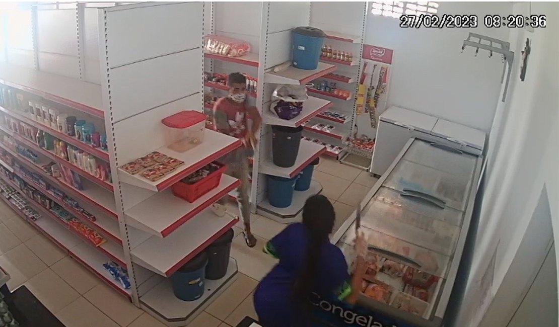 Jovem sofre tentativa de latrocínio em estabelecimento no Agreste alagoano; criminoso é preso