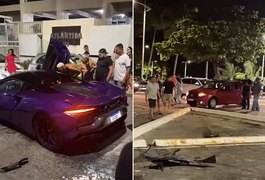 Acidente com carro de luxo deixa uma pessoa ferida na capital alagoana