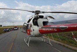 Falcão 5 é acionado para transportar vítima de acidente em estado grave, em Atalaia