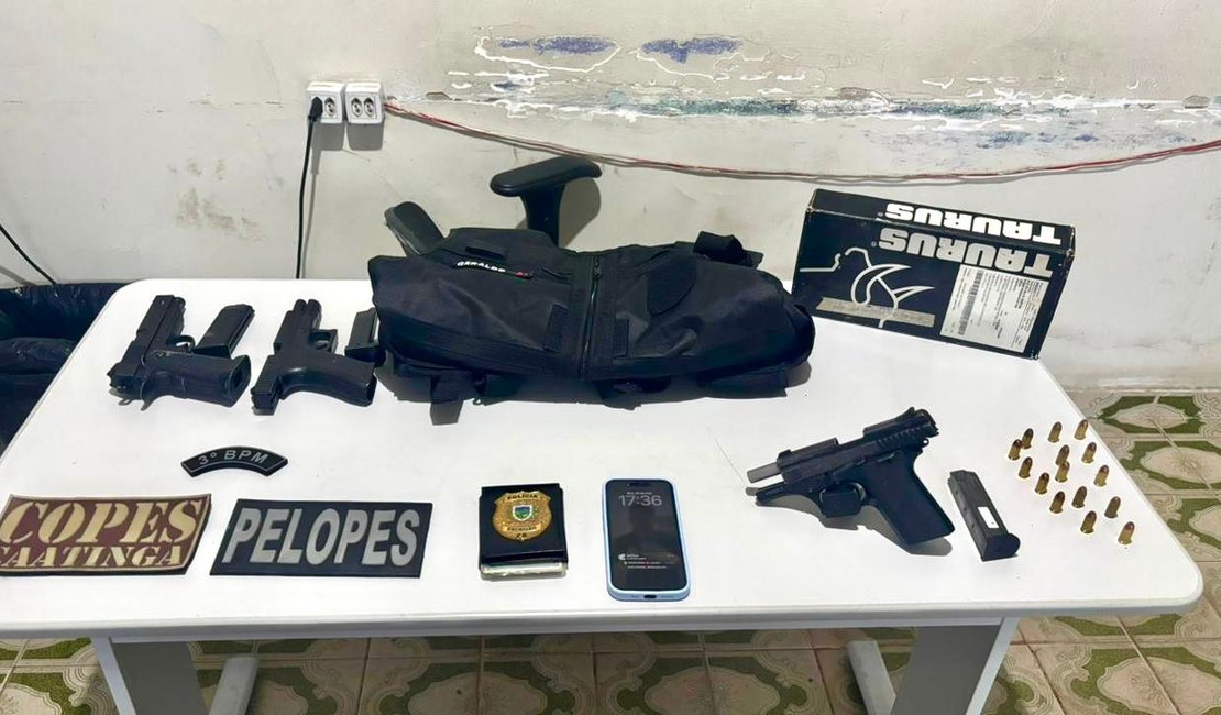 Homem flagrado com pistola finge ser policial civil da PB e é preso em operação conjunta, em Arapiraca