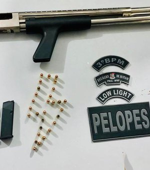 Polícia prende indivíduo de 27 anos com armas de fogo escondidas em residência no bairro Baixa Grande