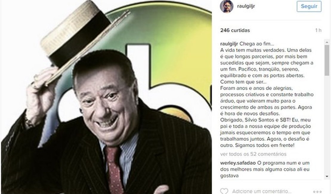 Após seis anos, apresentador Raul Gil deixa o SBT