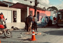Colisão entre motocicletas deixa homens feridos no bairro Guaribas, em Arapiraca