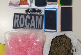 Operação da PM prende homem suspeito de tráfico de drogas e apreende materiais, em Arapiraca