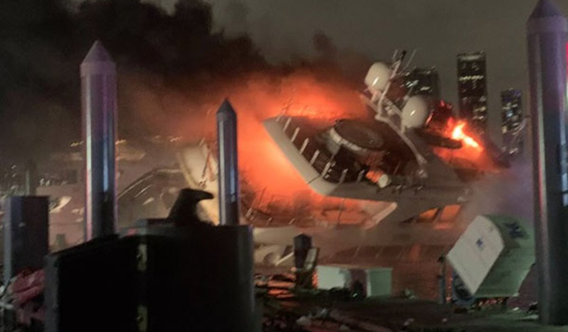 Iate de R$ 28 milhões de ex-marido de Jennifer Lopez pega fogo em Miami