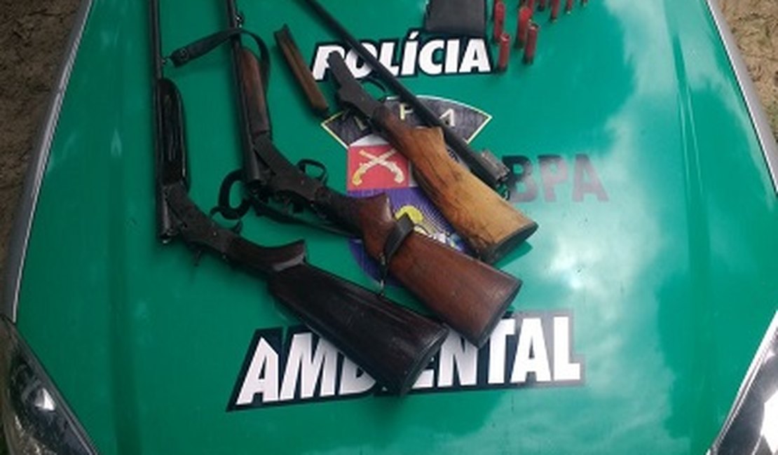 Batalhão Ambiental apreende espingardas utilizadas para a caça de animais em Marechal Deodoro