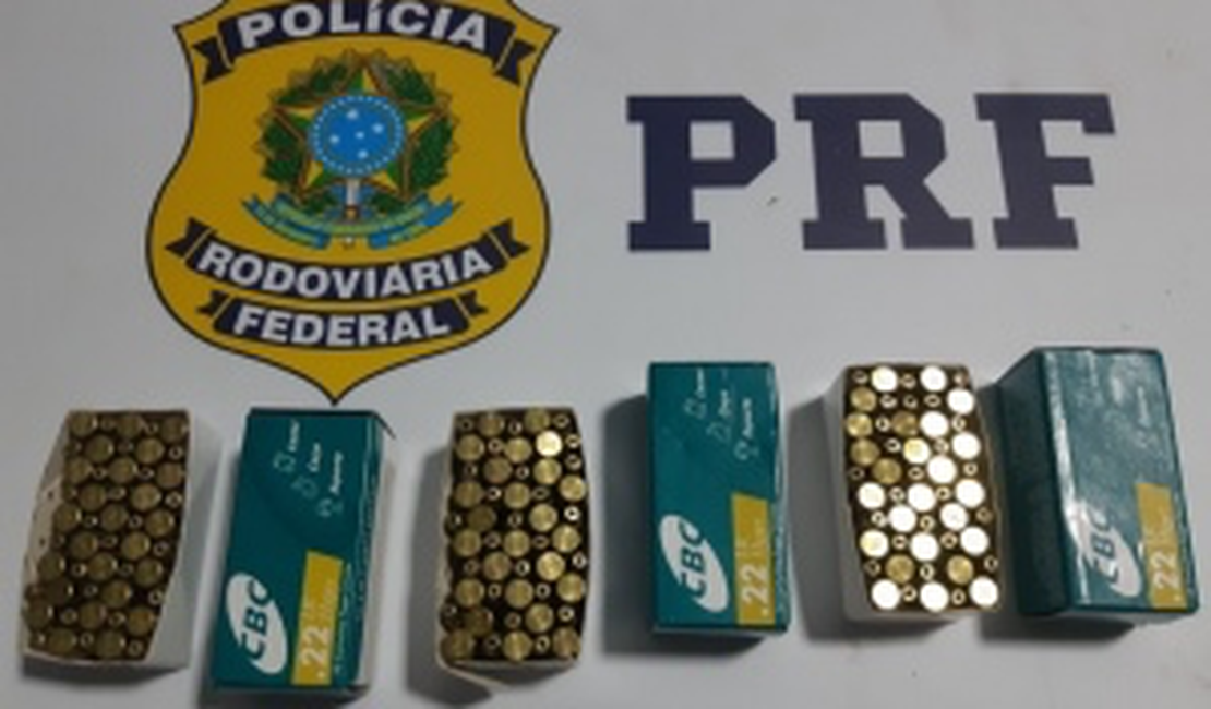 Foragido da Justiça é preso com diversas munições durante operação em rodovia alagoana