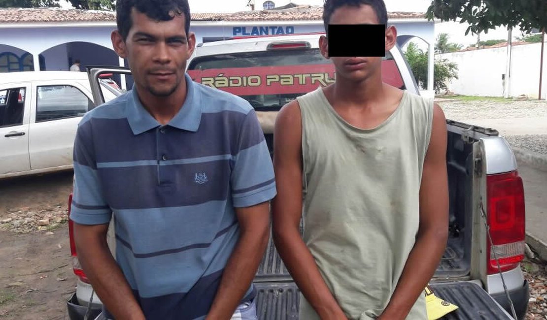 Suspeitos em assaltos são detidos por populares, em Arapiraca