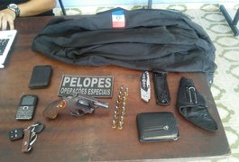 Segurança de loja é detido com arma de fogo pelo Pelopes em Arapiraca