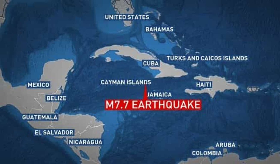 Sismo de magnitude 7,7 no Caribe - alerta de tsunami emitido