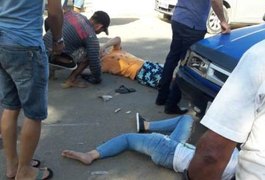 Motociclista fica ferido após colidir com carro no bairro Batingas, em Arapiraca