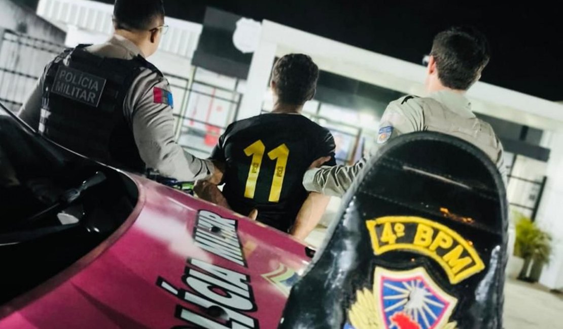 Ação da PM prende suspeito de agredir ex-mulher e filhas e incendiar casa em Maceió