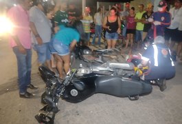 Vídeo: Colisão envolvendo duas motocicletas deixa condutores feridos em Arapiraca
