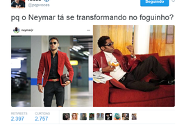 Neymar é comparado ao personagem Foguinho, de Lázaro Ramos, na web