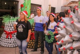 Estudantes ajudam a decorar Arapiraca no Natal Sustentável