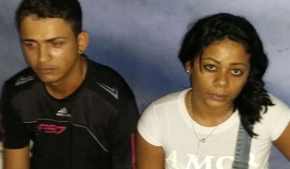 Polícia prende casal suspeito de cometer assaltos em Arapiraca