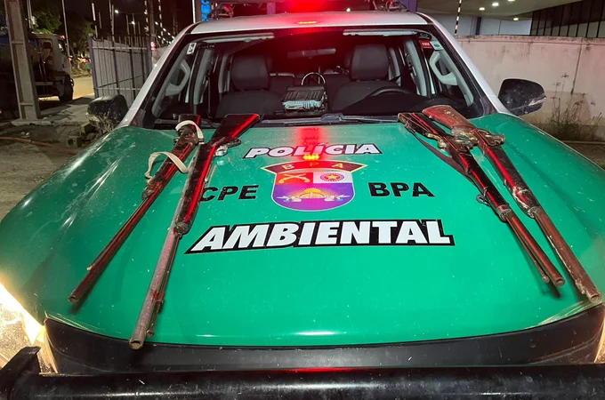 Batalhão Ambiental apreende quatro espingardas usadas em caça ilegal