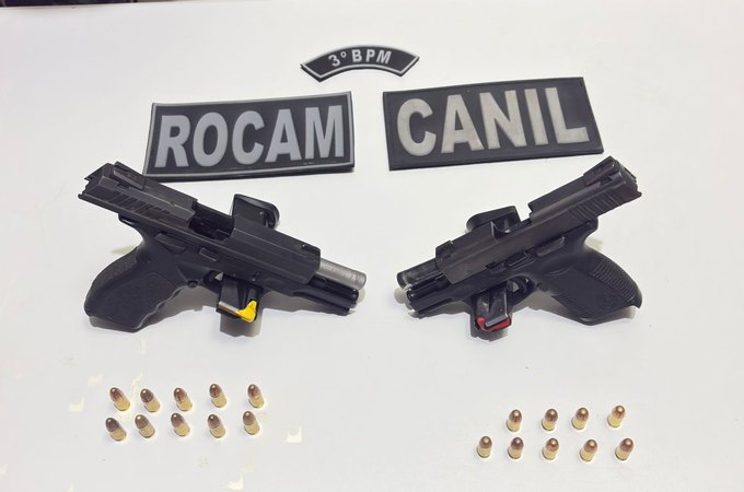 Homem é preso com duas pistolas e munições durante ação da ROCAM e Canil em Arapiraca