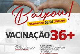 Quem completou 36 anos já pode ser vacinado contra a Covid-19 em Penedo