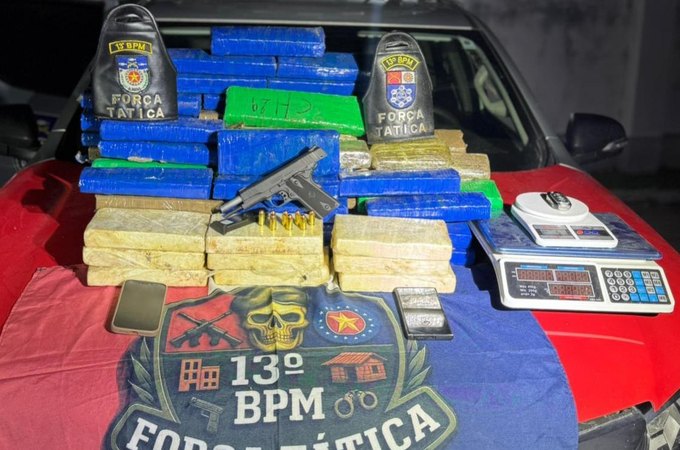 PMAL intercepta entrega de drogas e apreende mais de 62 quilos de entorpecentes