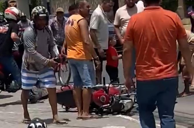 Idoso fica ferido após ser atingido por motocicleta no bairro Baixa Grande, em Arapiraca