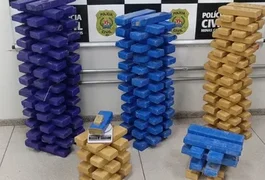 Dupla é “pega no flagra” com 200 kg de maconha