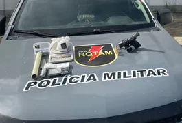 Suspeito é preso com cocaína e arma de fogo na parte alta de Maceió