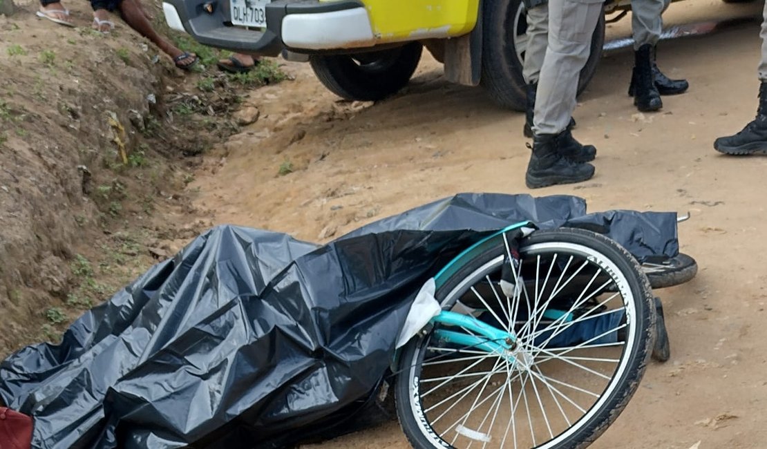 Ciclista é assassinado com tiros na cabeça, no Sítio Alazão em Arapiraca